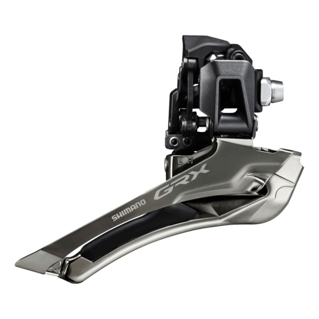 A product shot of the Shimano GRX FD-RX820 Front Derailleur.